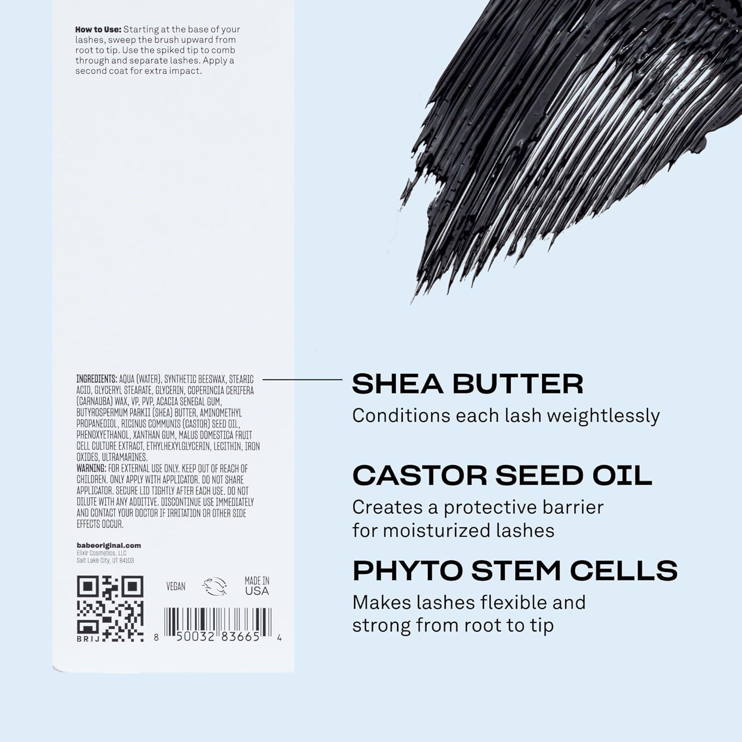 Babe Original 4 Real Mascara Black for Volume, Length, and Lift in Eyelashes, Defined & Flutterly Look, Vegan & Cruelty-Free, 8.5G image number 4