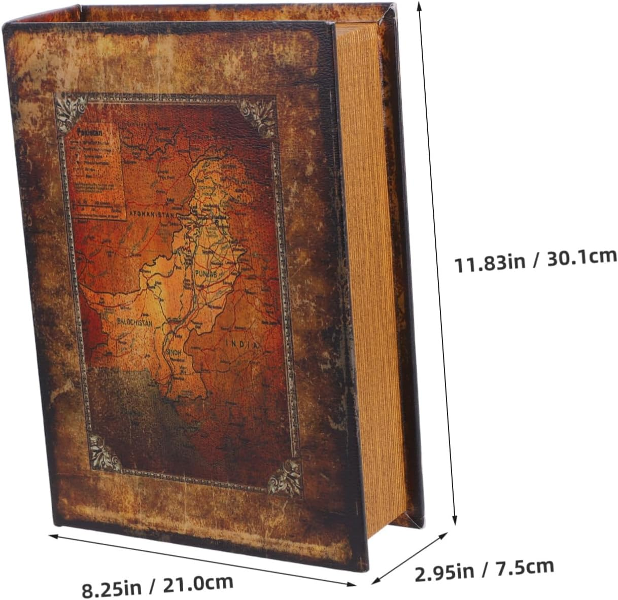 ABOOFAN Vintage Book Shaped Box Fake Book Storage Box for Bookshelf Decoration Home Office Use image number 4