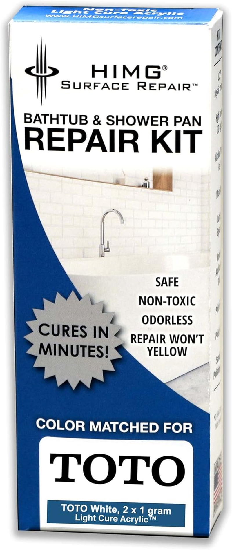 HIMG Bathtub & Shower Pan Repair Kit, Compatible with Kohler White