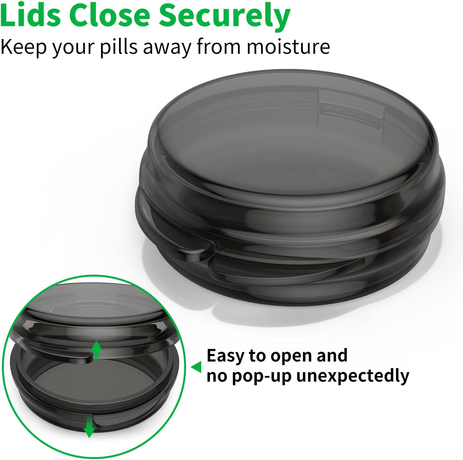 Small Pill Box, (4 Pack) Travel Pill Case Portable Daily Pill Organizer Mini Medicine Storage Container for Pocket Purse Cod Liver Oil Storage Box Earplug Case image number 3