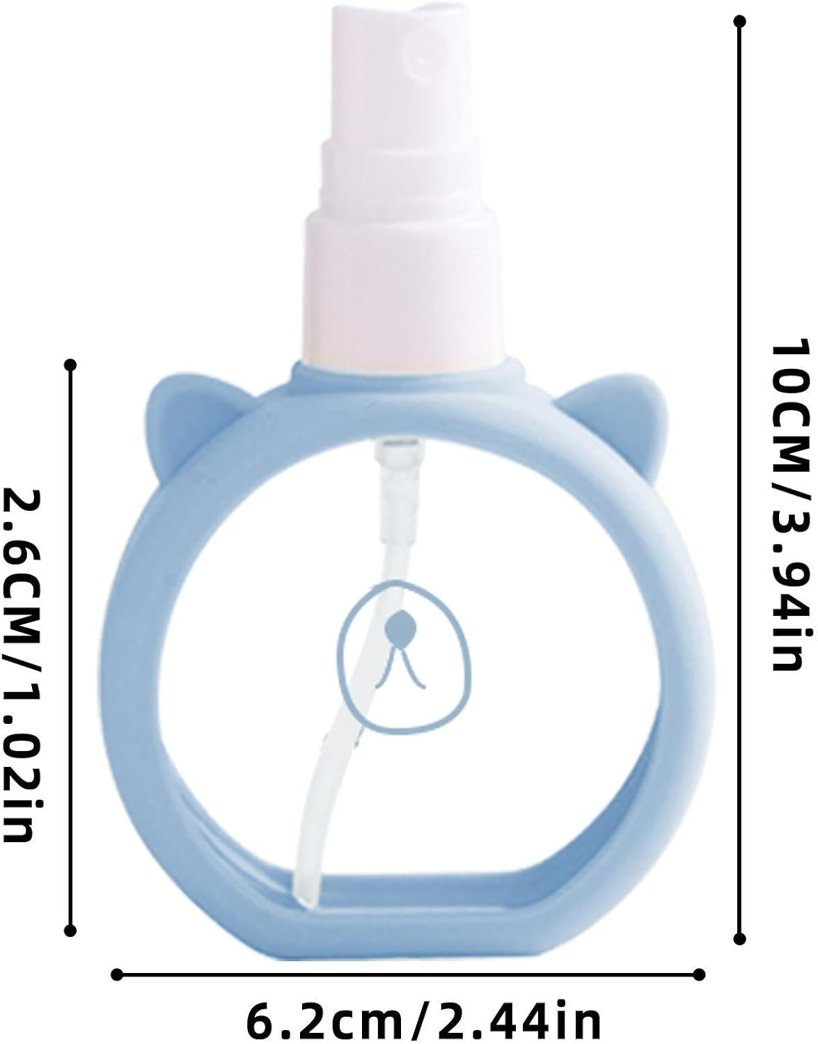 Travel Spray Bottle - Cute Refillable Mist Sprayer Compact 55Ml Mist Sprayer - Gentle Slim Action, Leak Proof Lid & Portable Build a Care Pe - Green image number 7