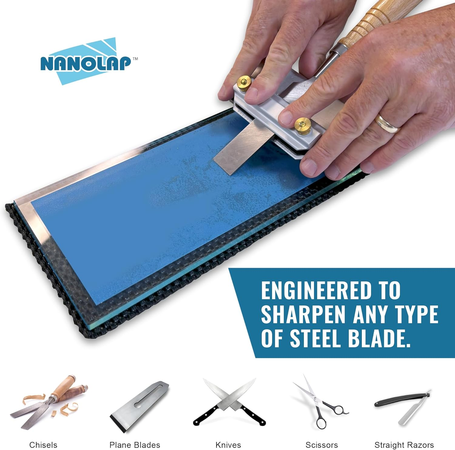 Nanolap PSA Lapping Film, 7 Piece Pressure Sensitive Adhesive Polishing Paper, 4-1/4&rdquo; X 11&rdquo; Microfinishing Fine Sanding Paper, Sanding Film for Scary Sharp Sharpening System, Aluminum Oxide AO image number 5