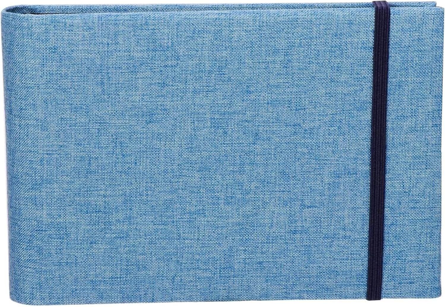 Mini Photo Album, 4X6Inch 100 Photos Pockets Linen Cover Scrapbook for Artwork Postcards Pictures Storage, Baby Tethered Picture Album Binder for Gifts, Small DIY Photos Books to Record Memories (BL) image number 2