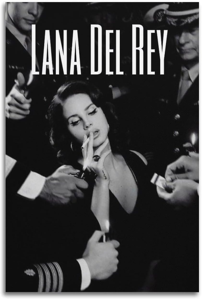 Art Lana Music Del Canvas Rey Posters Poster Canvas Painting Wall Art Picture Home Decor Print for Bedroom Living Room Dorm Study Bar Office 12X18Inch(30X45Cm) image number 3