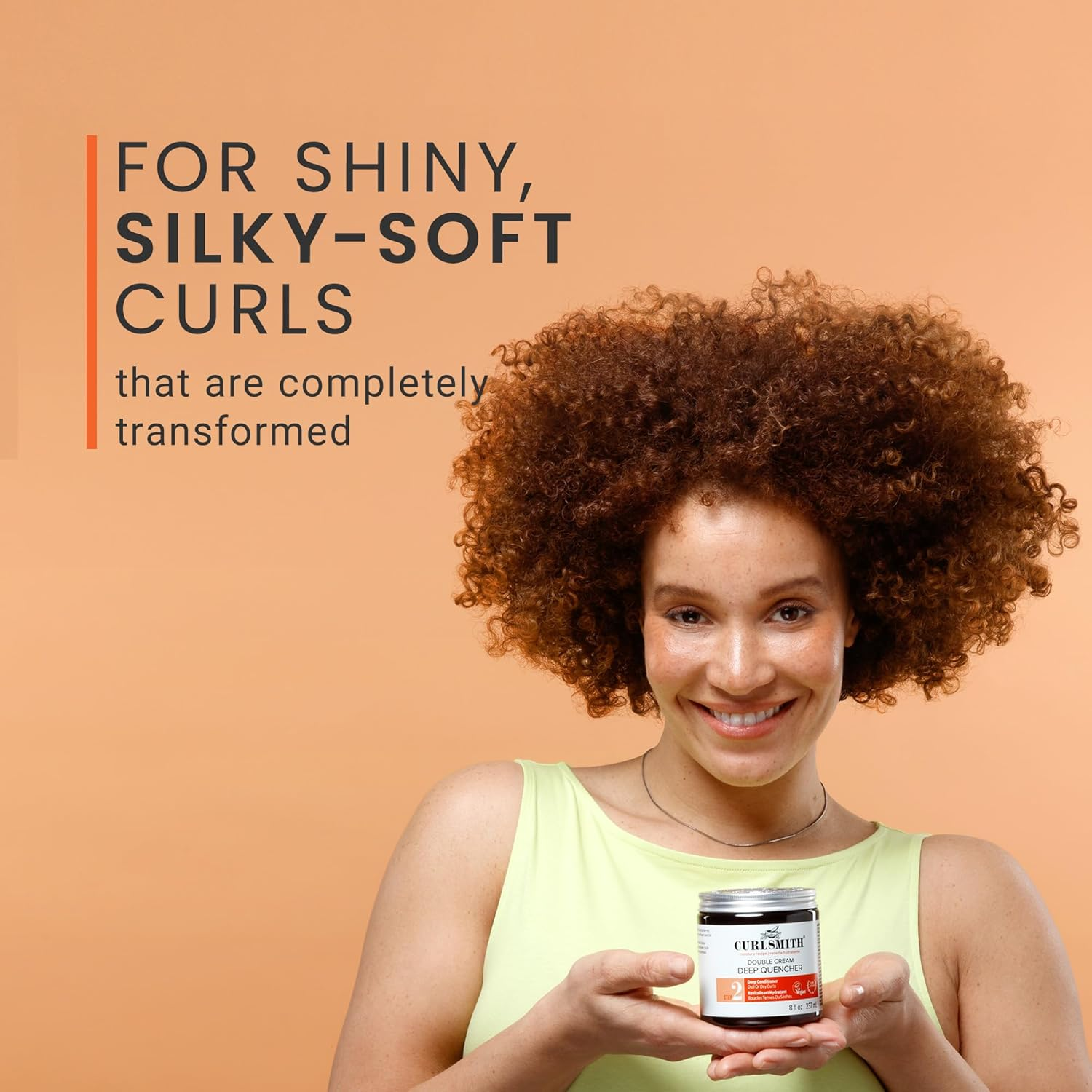 CURLSMITH - Double Cream Deep Quencher - Vegan Moisturising Deep Conditioner for Ultra Dry, Wavy, Curly or Coily Hair (8 Oz / 227G) image number 2