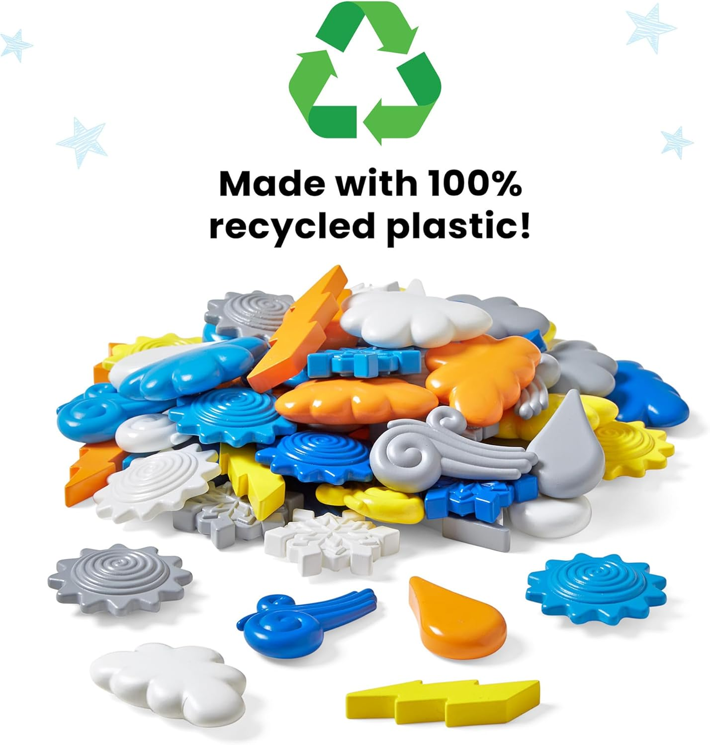 Hand2Mind Explore the Weather Counters, Weather Toys, Meteorology for Kids, Math Counters for Kids, Color Sorting Toys, Counting Manipulatives, Montessori Math Materials, Preschool Science Toys image number 6