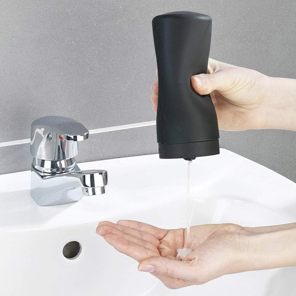 2 PCS Liquid Dish Soap Dispenser Squeeze Bottle,Silicone Squeeze Soap Dispenser Divided Bottle for Dishwashing Liquid,Conditioner Etc,Easy to Use,Easy to Refill Black & Gray image number 6