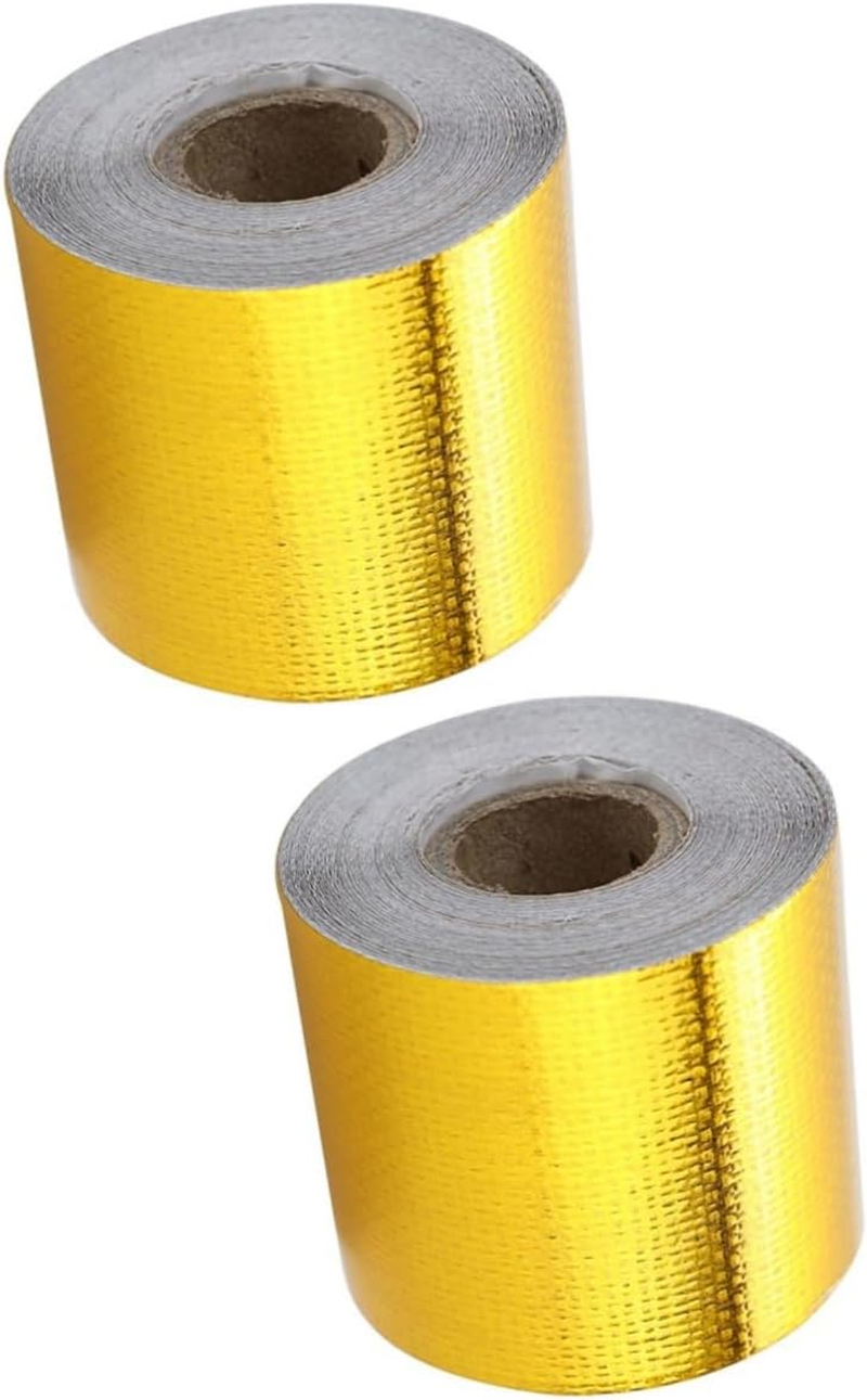 2Pcs Foil Tape for High Temperature Sealing Fireproof Duct Tape for Insulation Patching and Repair for and Automotive Applications image number 5