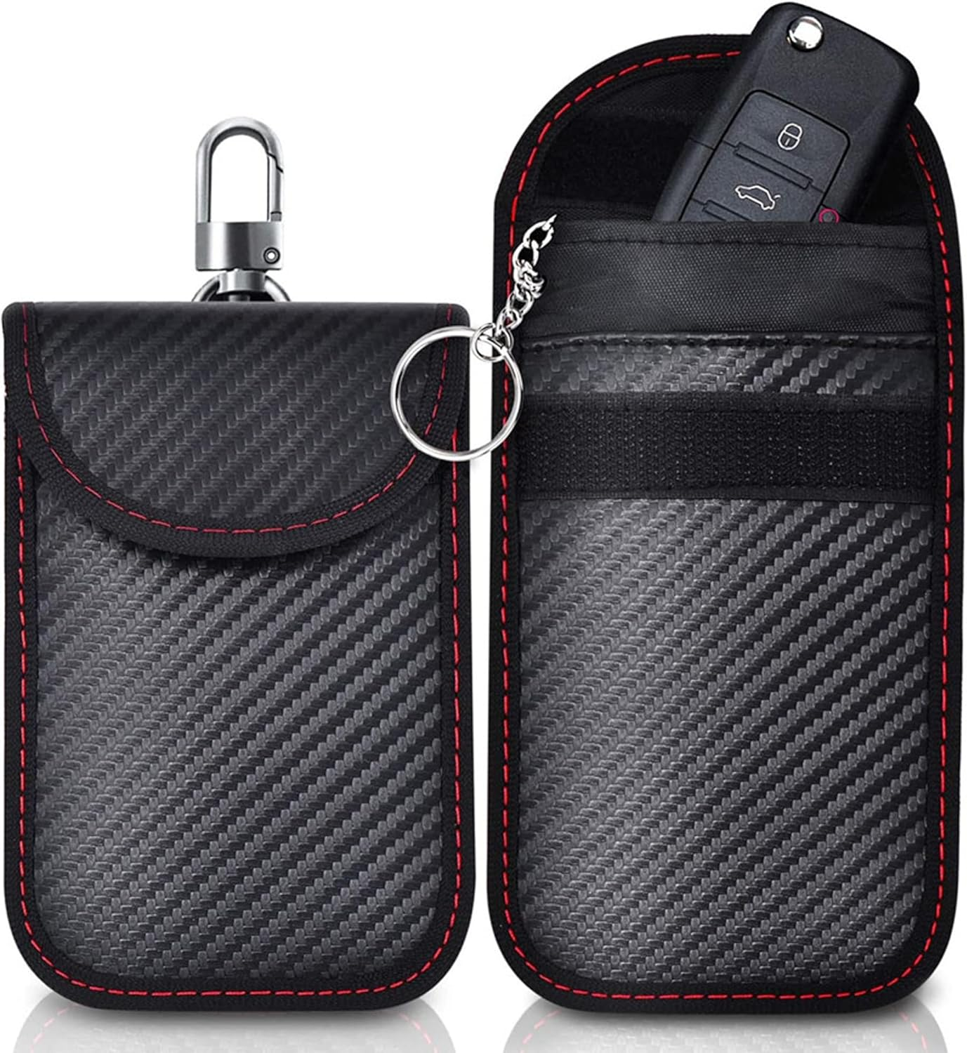 2 Pack Faraday Bags for Phones Key Fob - RFID Cell Phone Faraday Key Fob Protector Cell Phone Bag, Key Fob Signal Blocker & Cell Phone Signal Blocking Bag Cell Phone Signal Blocker Faraday Pouch