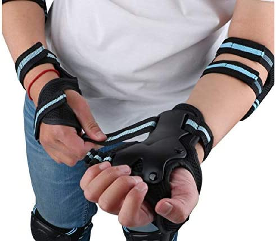 6 Pcs Skating Protection Equipment Set Elbow Pads Bike Skate Knee Pad Adults Kid Skate Gear 3 Pack Protective Gear