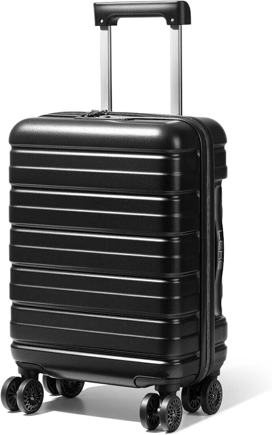 Lekesky 20 Inch Carry on Luggage for Airplanes - Hard Shell Suitcase Lightweight Spinner Wheels Durable ABS Carry on Suitcase for Travel Weekend Trips Women Men, Black image number 2