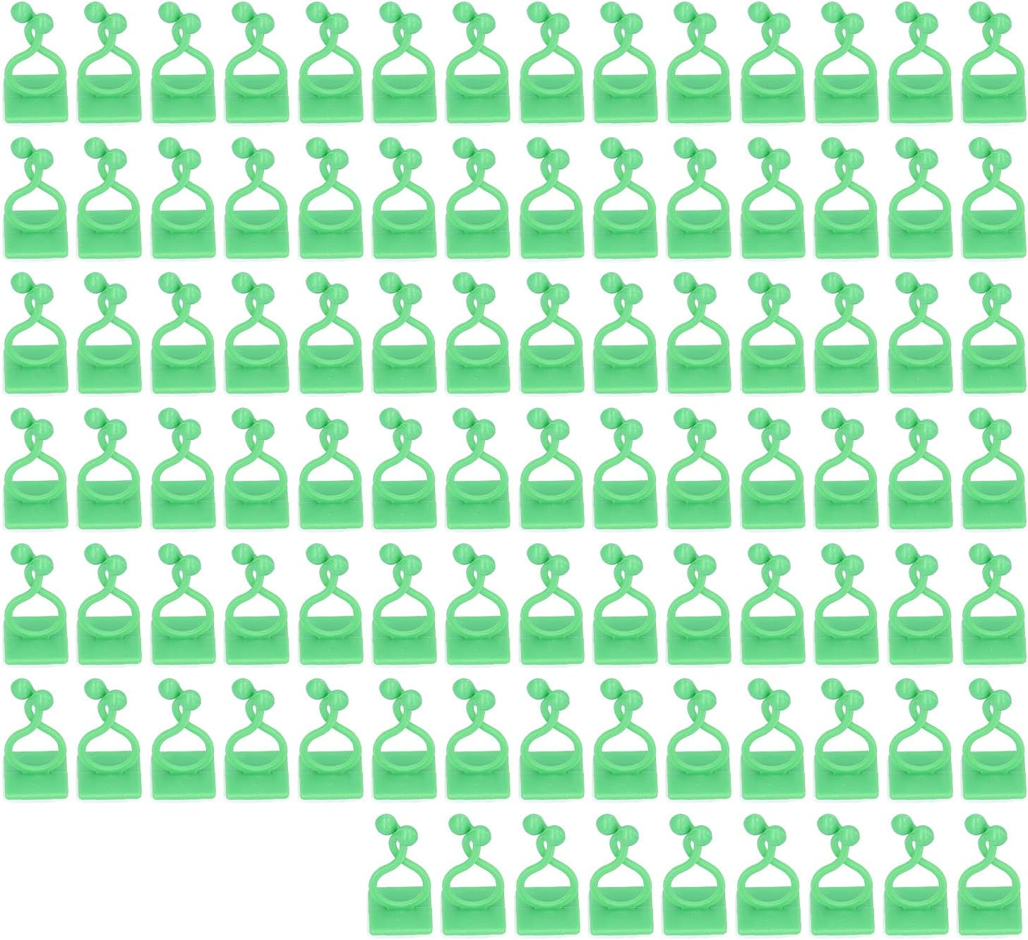 100PCS Plant Climbing Wall Fixture Wall Vines Fixing Clamp/Holder Self Adhesive Branch Fixture for Indoor Plants (White) (Green) image number 2