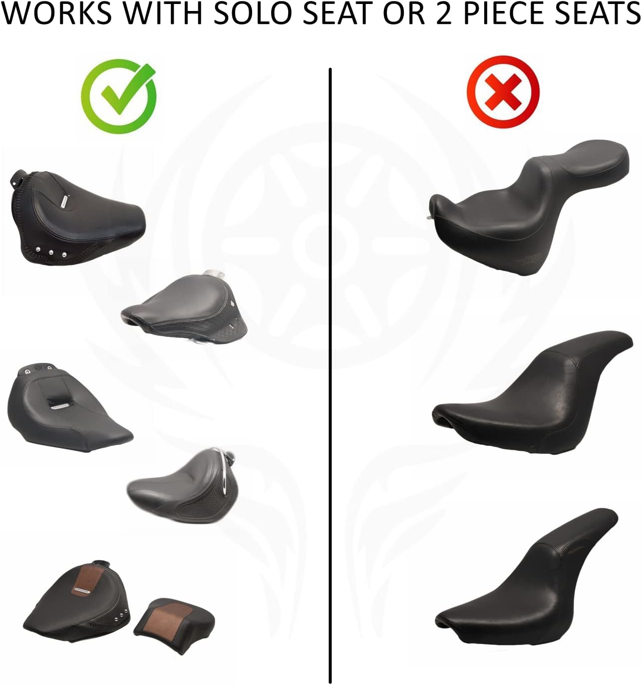 Adjustable Driver Rider Backrest Quick Release for Harley Softail Models Fatboy Heritage 2018-2024 Gloss Black image number 2