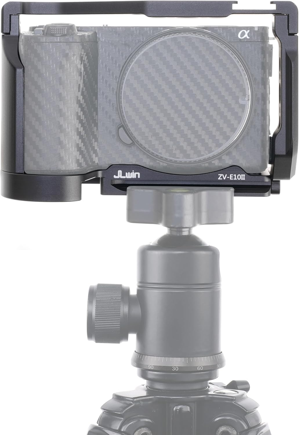 FOTGA Camera Cage for Sony Alpha ZV-E10 II Camera, Aluminium Alloy Video Vlogging Camera Cage Rig, Integrated Cold Shoe 1/4 Inch 3/8 Inch Thread Quick Release Plate Compatible with Arca Swiss Tripod