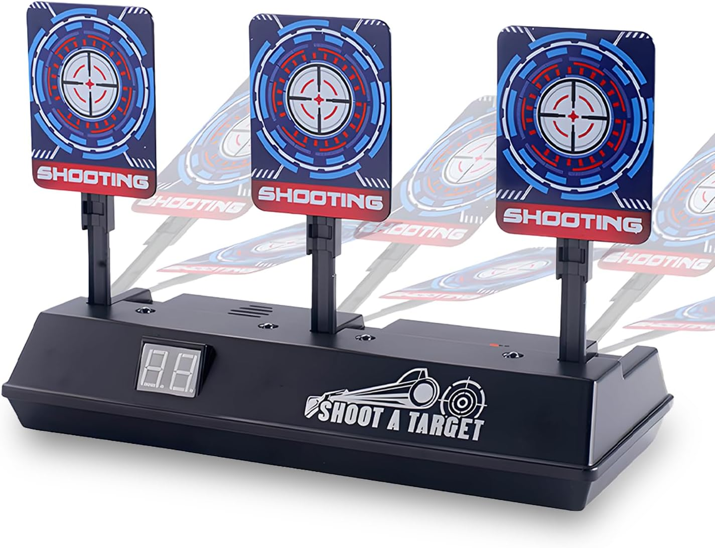 WALWAL Auto Reset Electronic Scoring Shooting Target with a Net Compatible for Nerf Gun Toys(3 Targets) image number 2