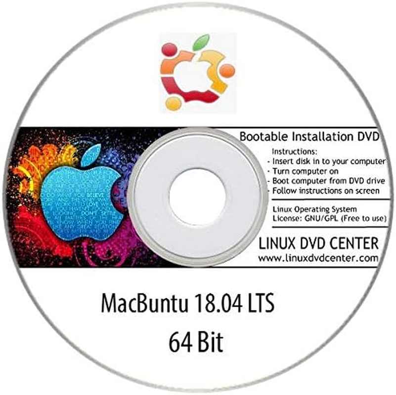 Macbuntu 18.04 LTS "Linux Transformation Pack" - Bootable Linux Installation DVD