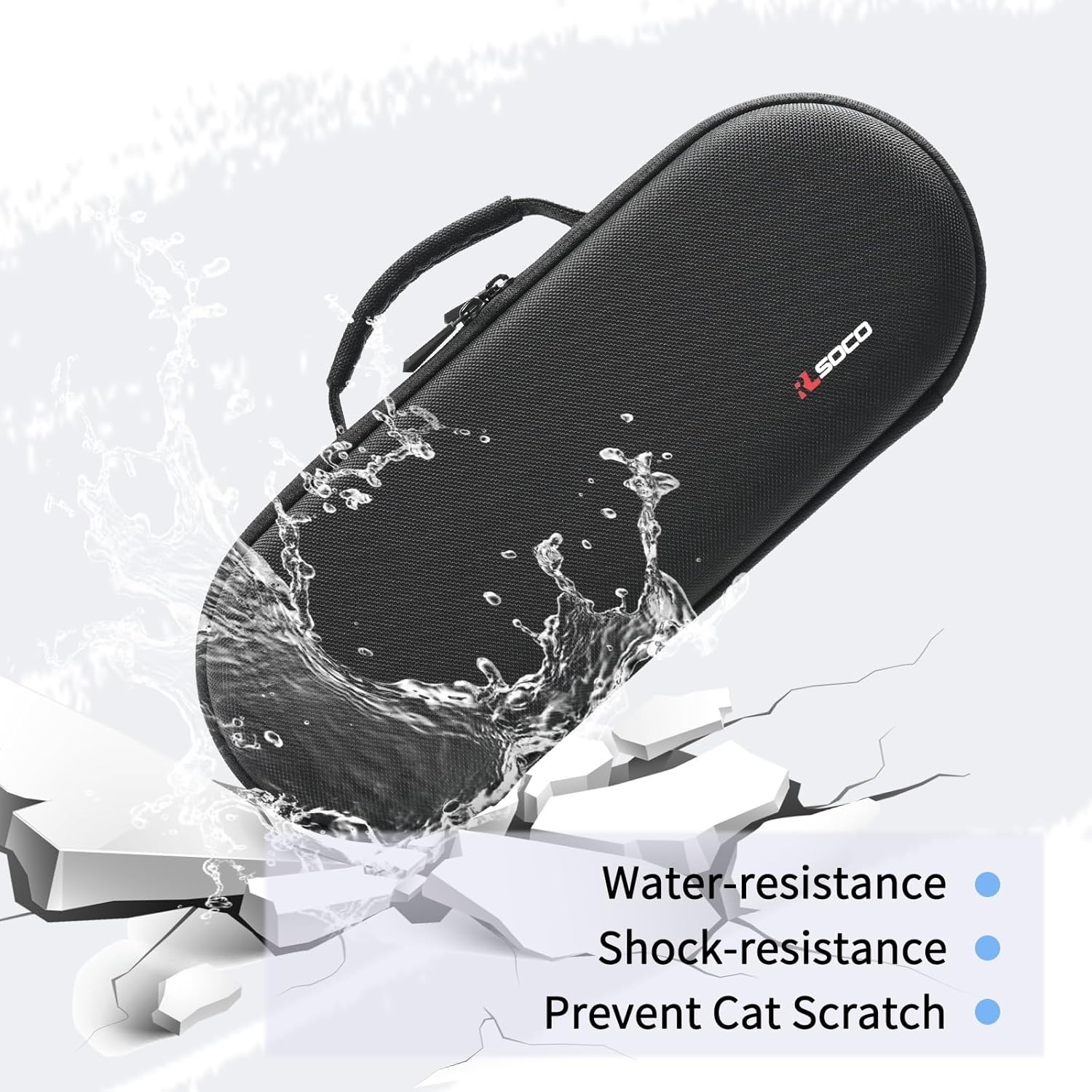 RLSOCO Case for Supersonic Hair Dryer, Supersonic Professional Storage Case, Holds Hair Dryer and Complete Attachments - Black (Cover Only) image number 2