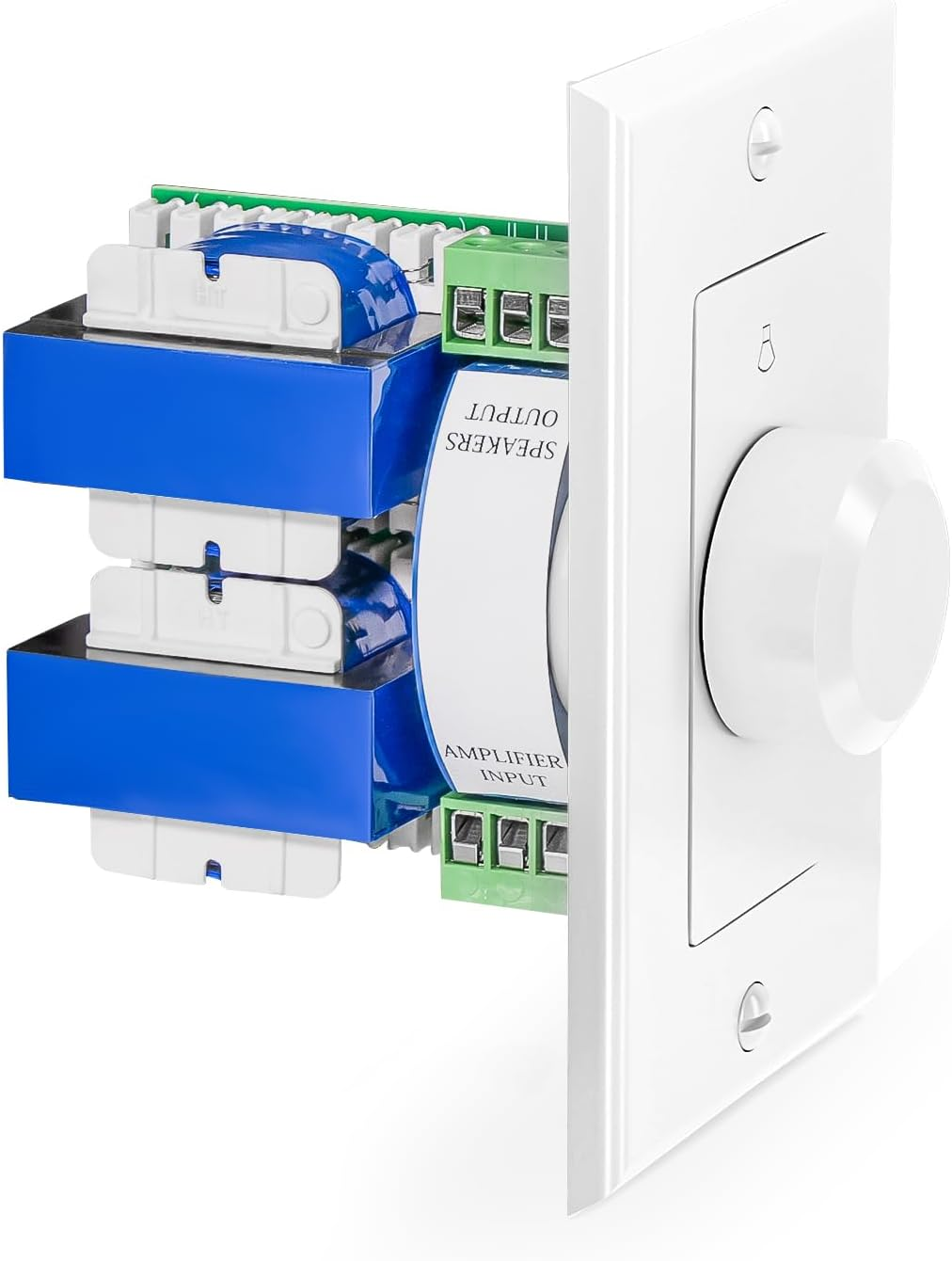 RECOIL VC-R100 100W Impedance Adjustment Volume Control Wall Mount Flush Knob for Hi-Fi Home Audio Volume Control White Ivory Panels image number 3