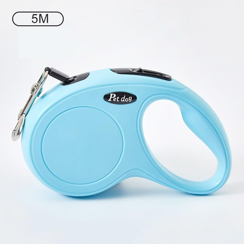 Tape Small 5M Retractasmall Retractable Dog Leash/Lead for Dogs Ble Dog Leash/Lead for Dogs up to 15Kgs/33Lbs (Blue, 5M)