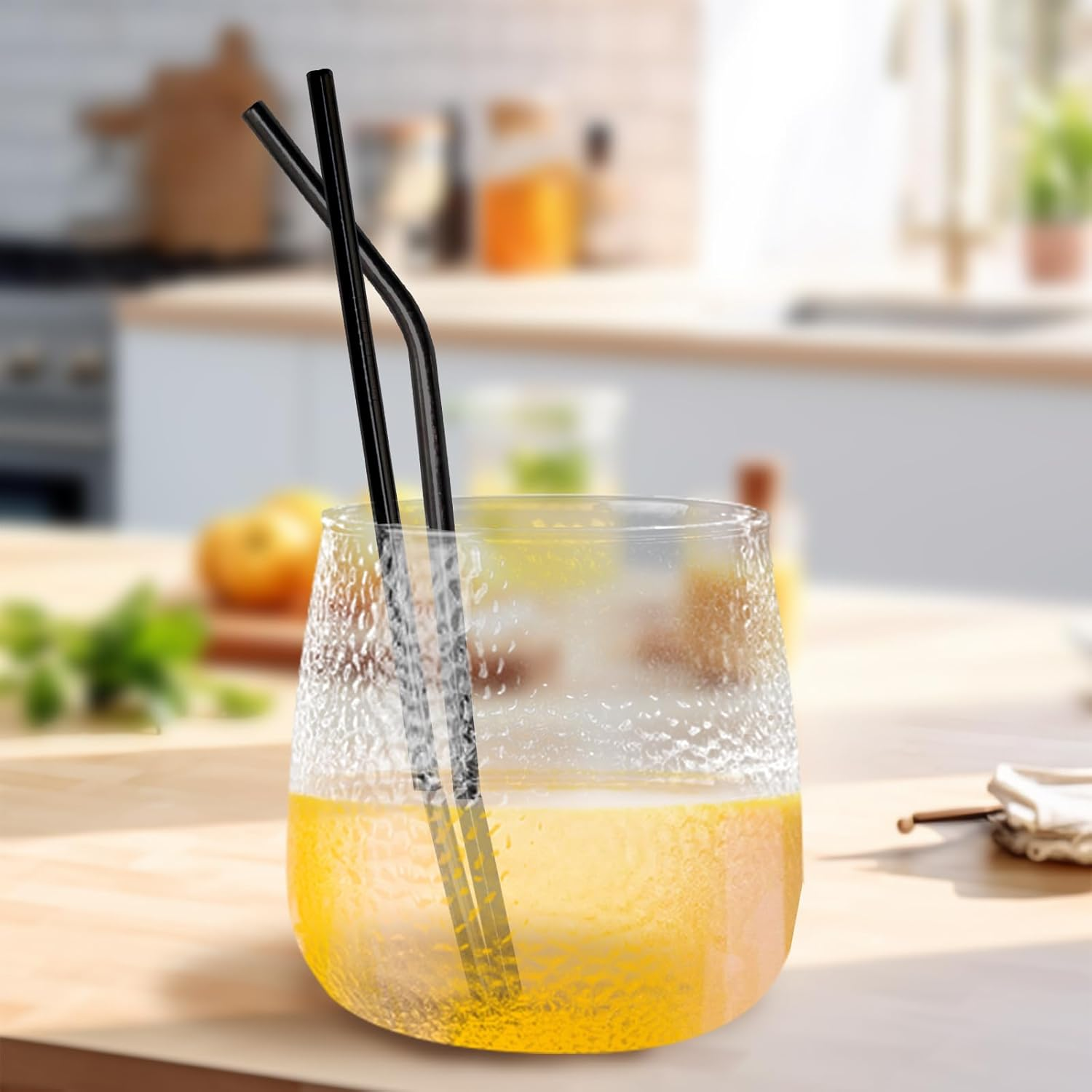 Portable Stainless Steel Flatware Set, 8-Piece Including Knife Fork Spoon Chopsticks Cleaning Brush Straws Portable Case, Stainless Steel Flatware Set （Black） image number 5