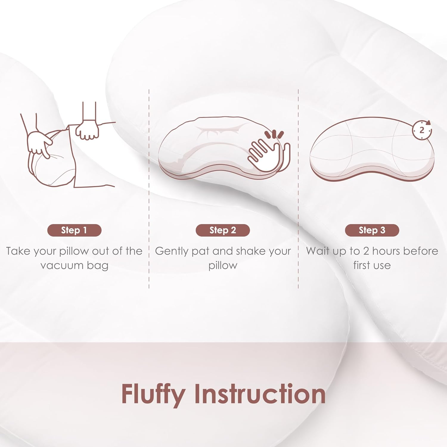 BYRIVER Kids Bed Pillow with Pillowcase for Home and Daycare, Playful Pink Kitten Child'S Pillow for Sleeping - Kitty image number 2