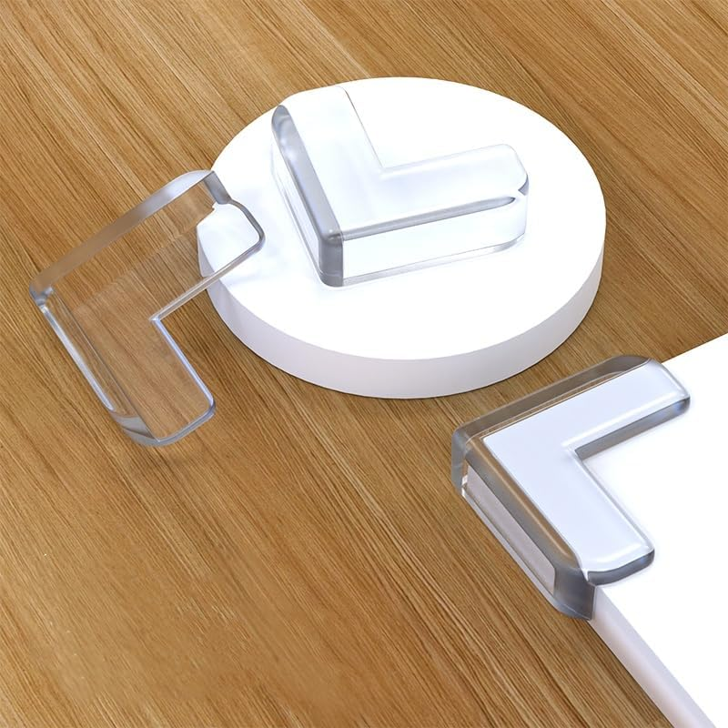 Kuou Clear Corner Protectors for Kids, 20 Packs Baby Proofing Corners Child Safety Corner Guards with Strong Acrylic Adhesive for Furniture against Sharp Corners image number 1