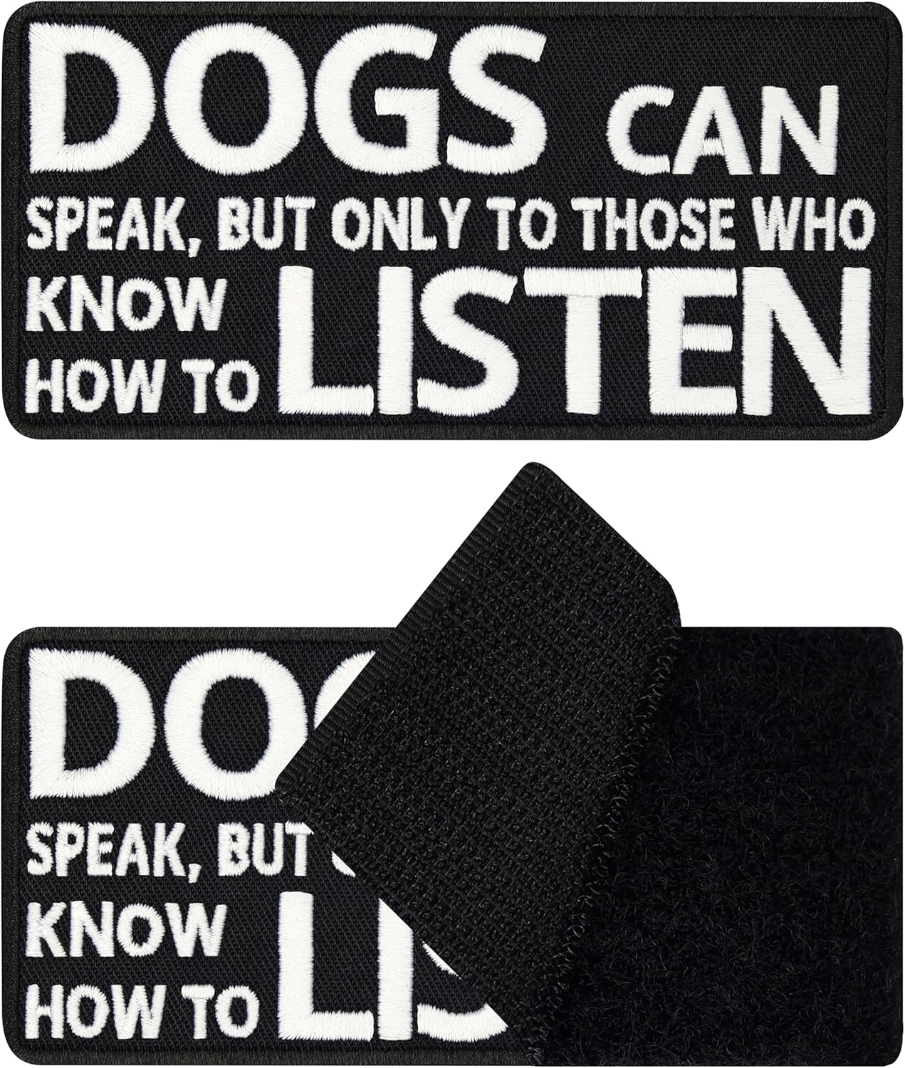 Dog Patches Velcro Patch Assistance Dogs Dogs Can Speak, but Only to Those Who Can List Dog Patch Dog Patch | Therapy Dog Velcro Patch Dog Accessory Patch | 100 X 50 Mm image number 4