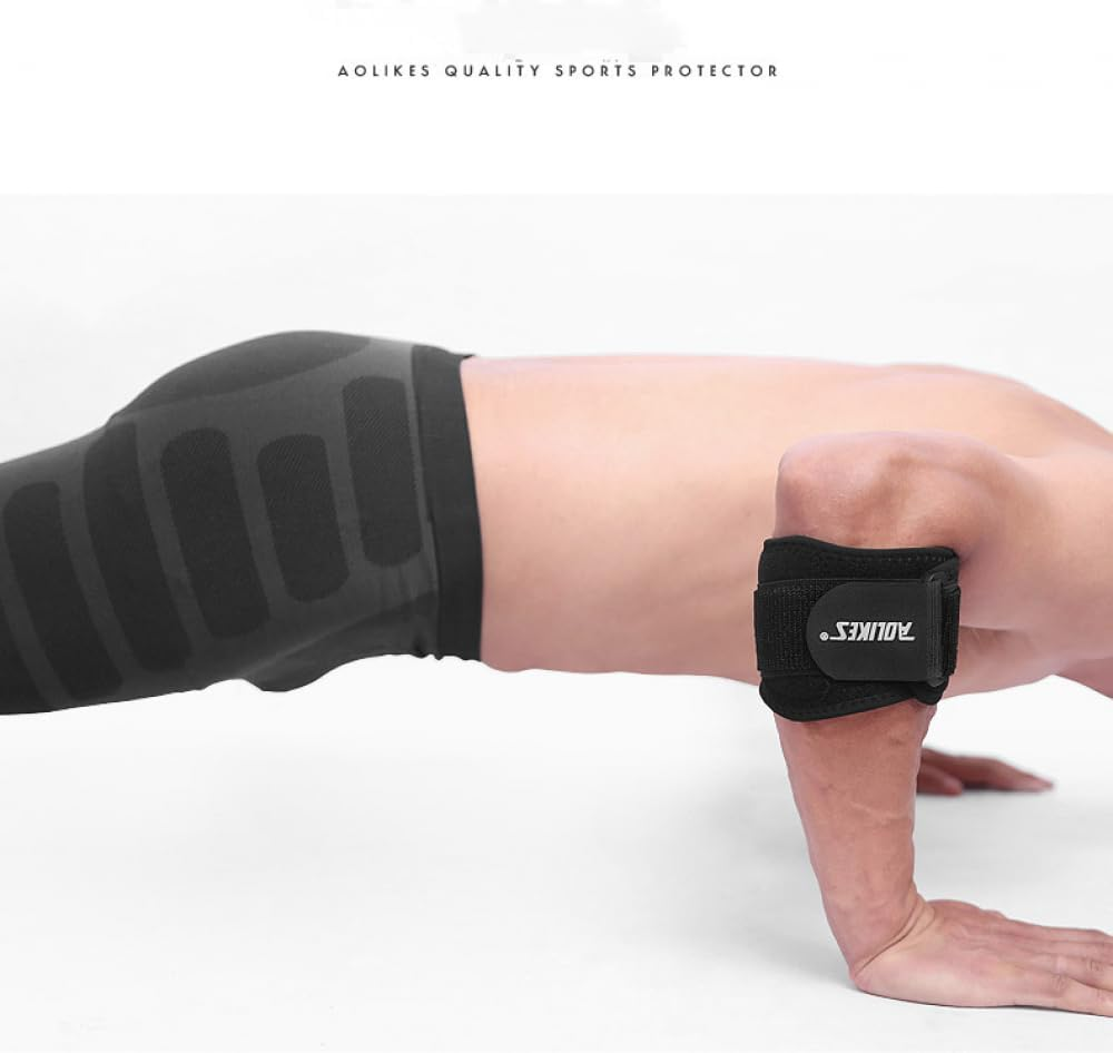 3D Air Cushion Elbow Brace for Tendonitis and Tennis Elbow Pain Relief, Golfers Fitness Forearm Brace Elbow Support Strap Counterforce Arm Band Epicondylitis Clasp with Compression Pad for Men & Women image number 1