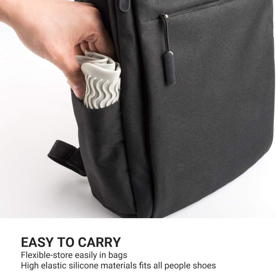 Ydfagak Waterproof Shoe Covers, Reusable Foldable Not-Slip Rain Shoe Covers with Zipper,Shoe Protectors Overshoes Rain Galoshes for Men and Women image number 3