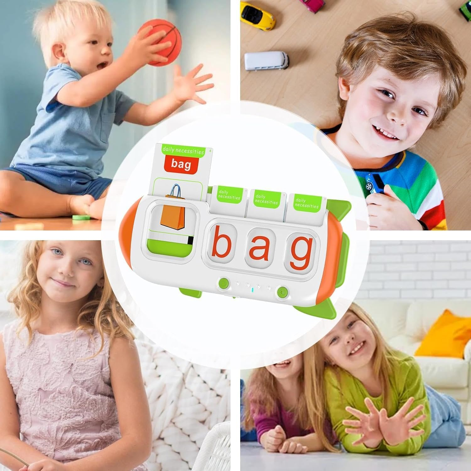 Alphabet Talking Flash Cards for Kids 3+ Years Old, Spelling Games, Teach Kids ABC Letters & Words