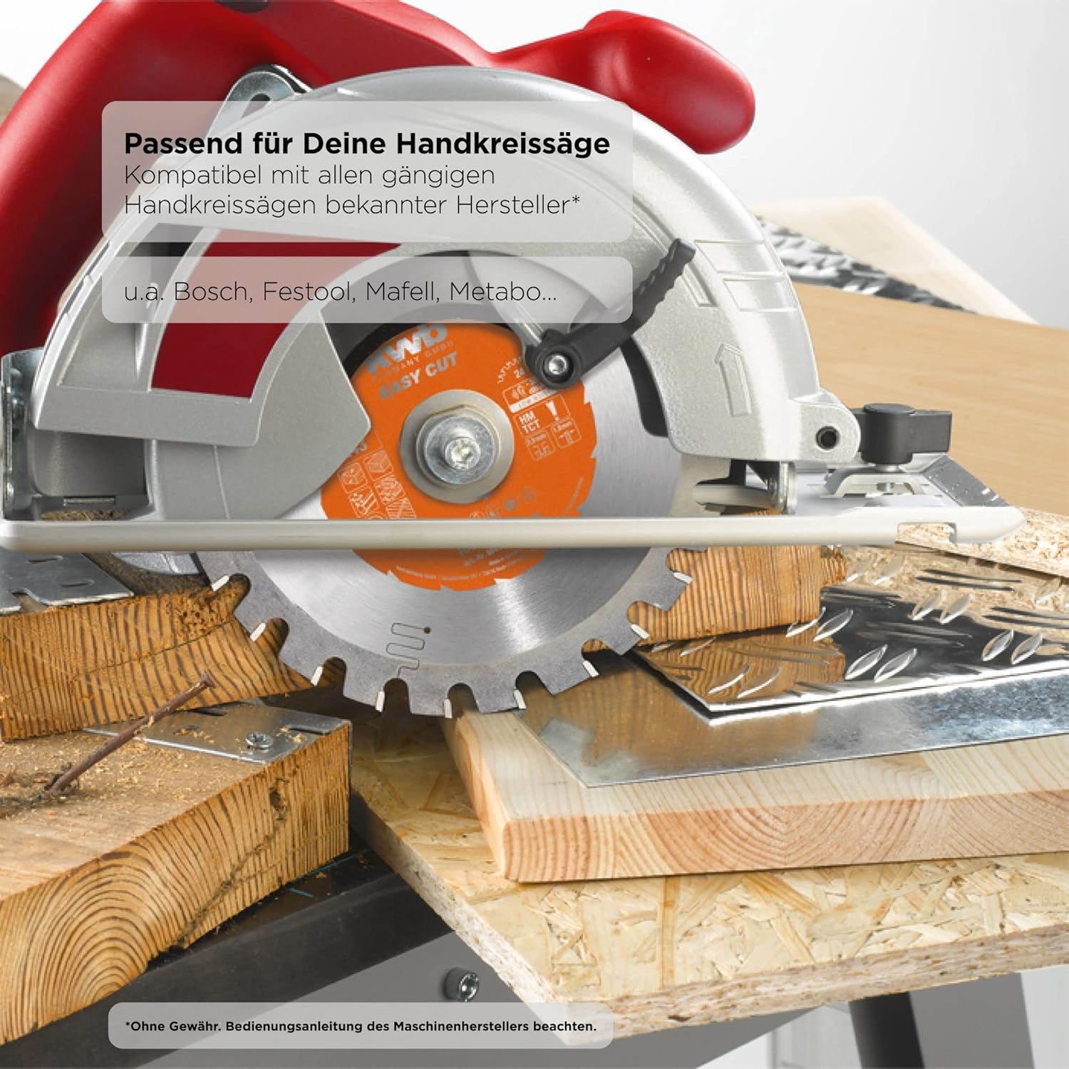 Kwb 581954 Energy-Saving Circular Saw Blade Easy, &Oslash; 135 X 20 Mm Special Alternate Tooth 18 Teeth Z18, AKKU-TOP Thin Cut, 135 X 20 image number 6