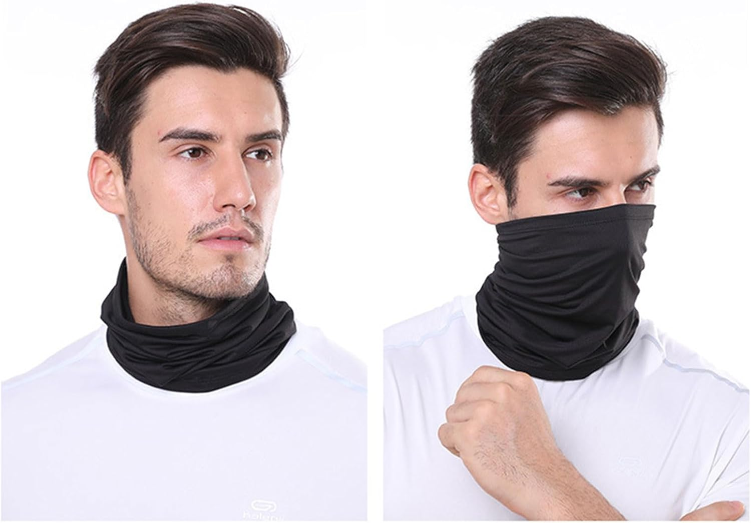 RIBHNXHI Neck Gaiter,2 Pack Breathable Cooling Neck Gaiters UPF 50 Ice Silk Multifunctional Face Cover Scarf Stretchy Balaclava for Sun Protection and Outdoor Activities image number 4