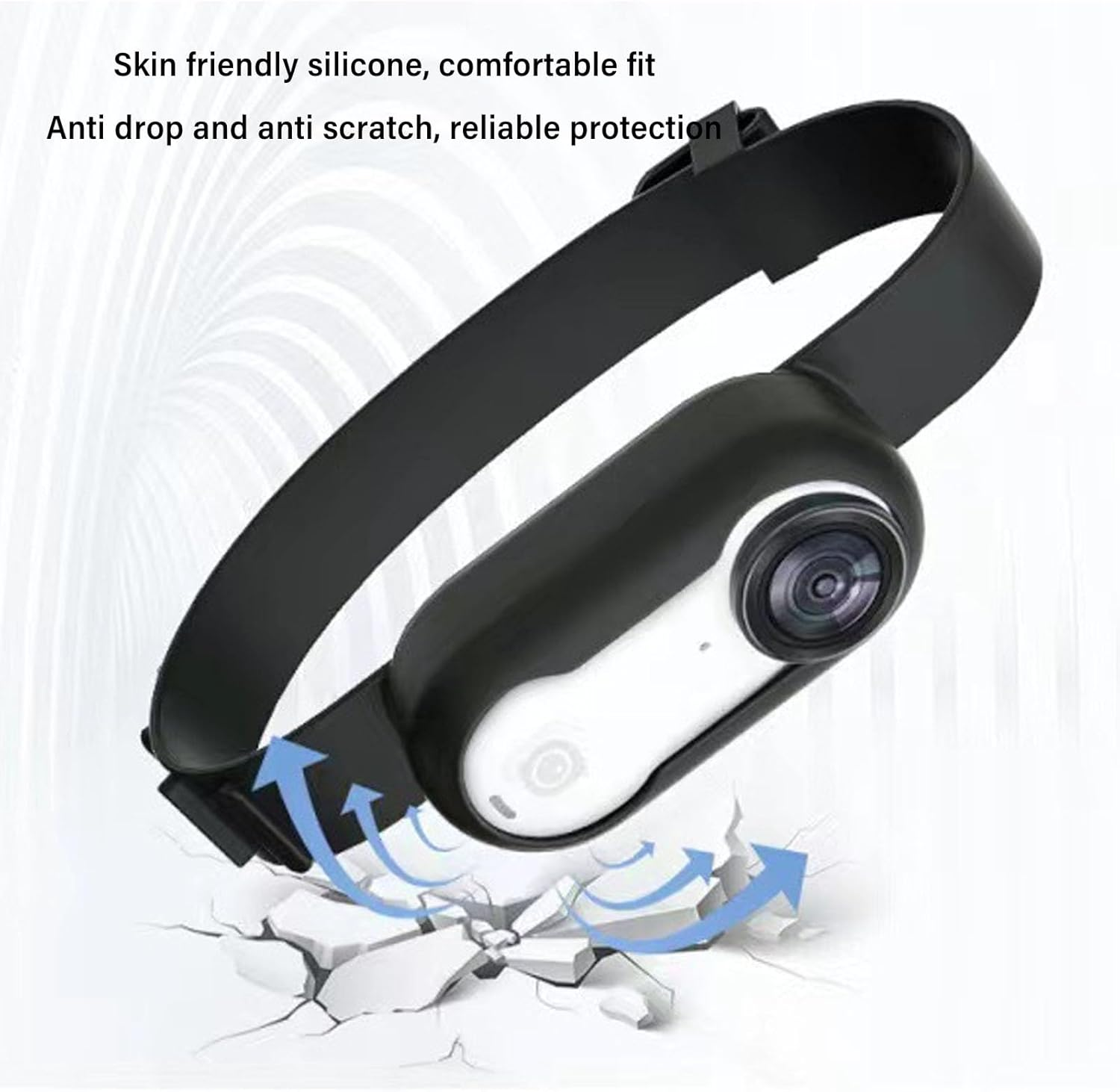 Annadue Cat Camera Collar for GO3, Adjustable Silicone Bracelet, Dog Collar, Camera for Dogs, Cats, Indoor/Outdoor image number 1