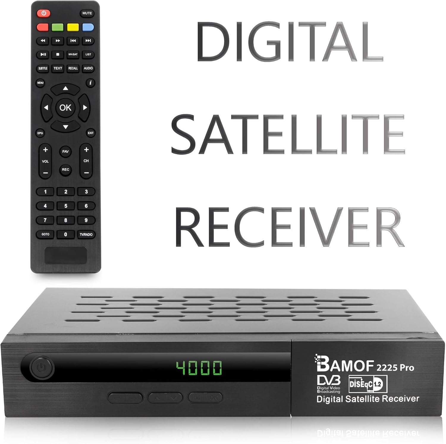 Bamof 2225 PRO Satellite Receiver (HDTV, DVB-S/DVB-S2, HDMI, SCART, 2X USB, Full HD 1080P) [Pre-Programmed for Astra, Hotbird and T&uuml;rksat] + HDMI Cable image number 6