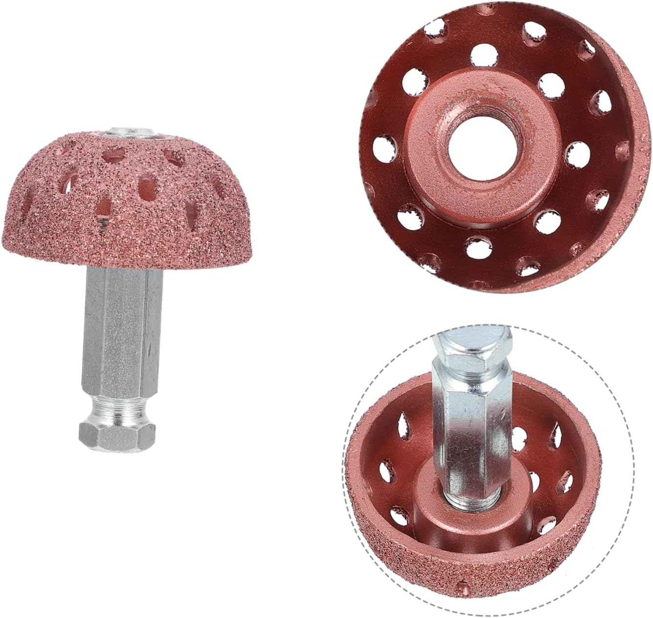 GLEAVI Tire Buffing Wheel High Strength Coarse Grit Polishing Wheel Tungsten Alloy Grinding Head Linking Rod image number 2