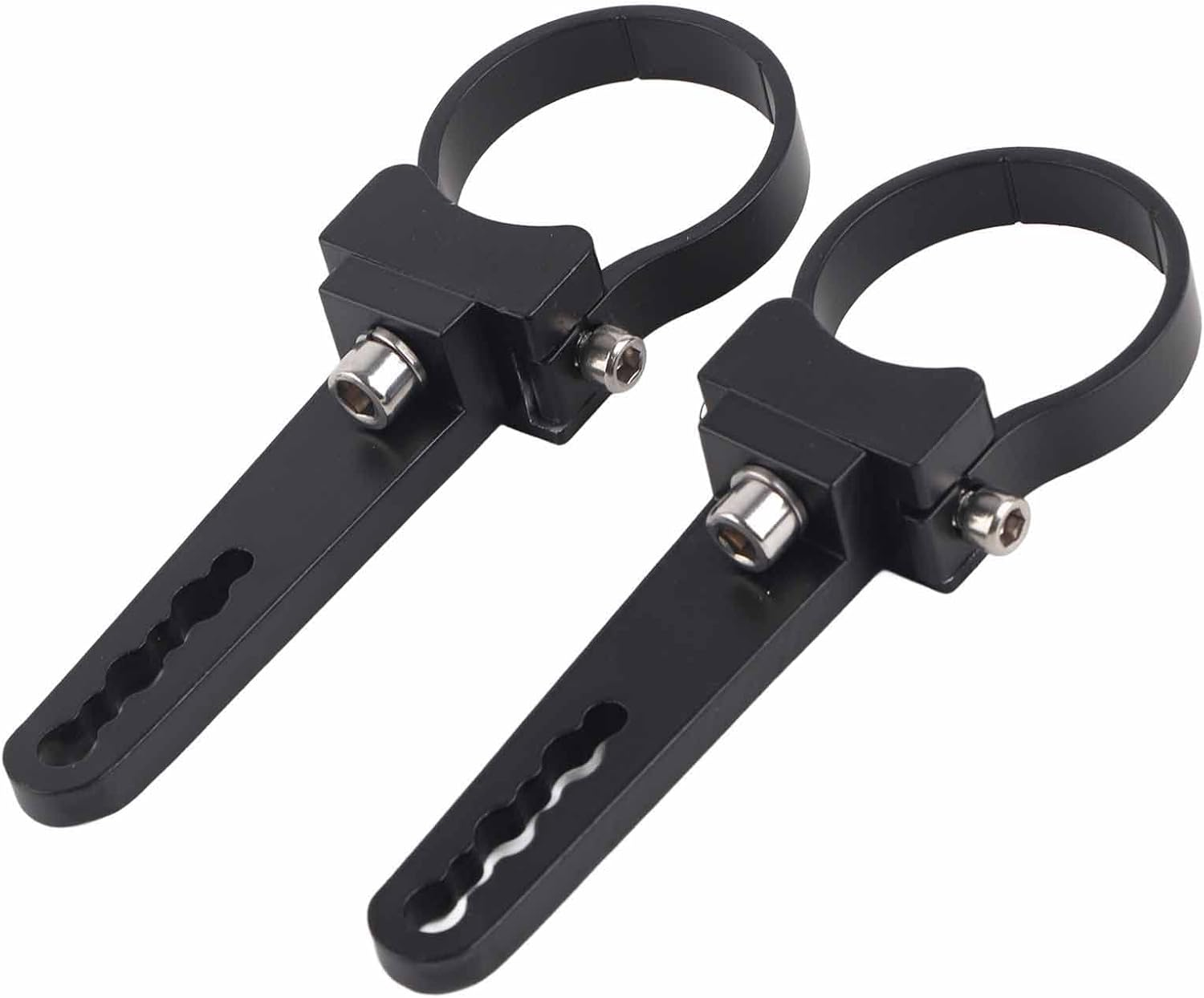 2 Pcs 1"-3" Bull/Roll Bar Mount Bracket Clamps Holder Aluminum Alloy Black Style LED Car Truck off Road Work Light with 2 L Shaped Wrench & 2 Sponge Pads (2In) image number 3