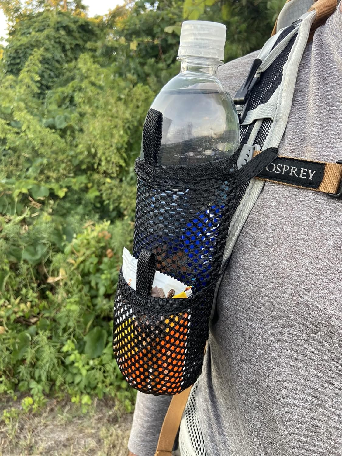 Mountain Mike Hiking Gear Backpack Water Bottle and Snack Holder