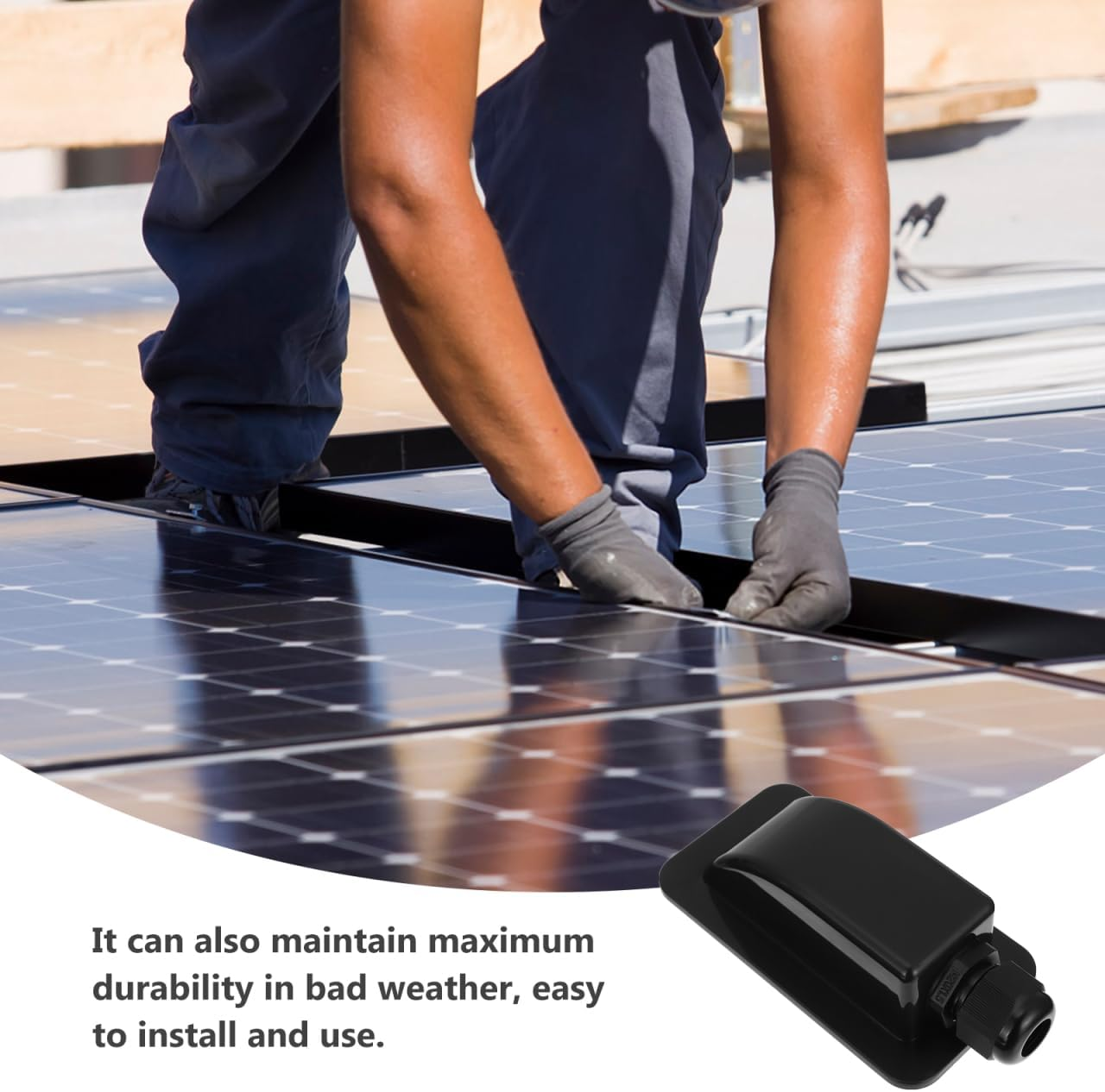 Yardwe Single Hole Junction Box Marine Wire Cable Clips Black Cable Glands Solar Single Cable Gland Solar Single Cable Entry Gland Solar Cable Gland Abs Black Frame Coaxial image number 5