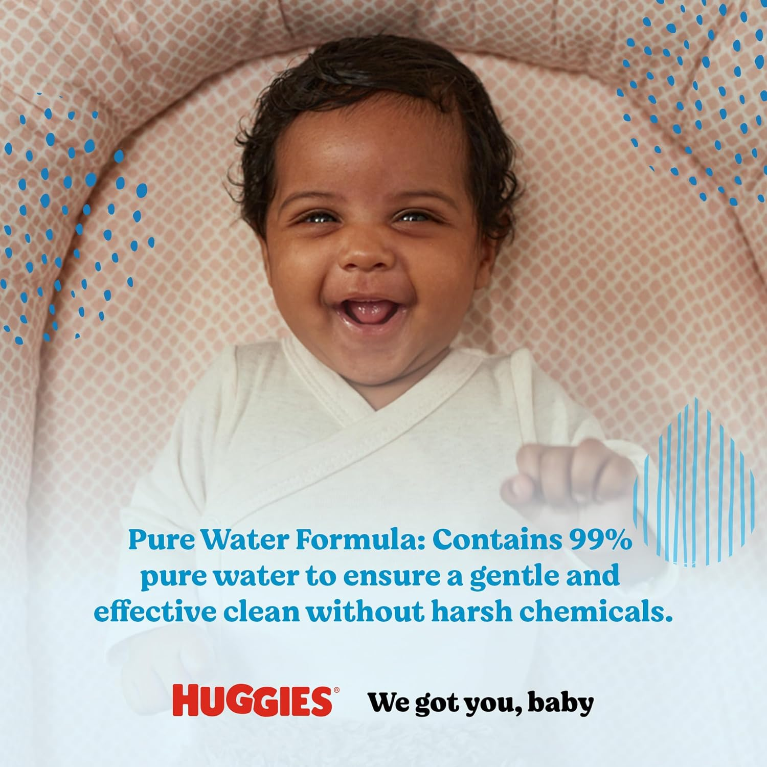 Huggies Pure Unscented Baby Wipes (Pack of 56) image number 3