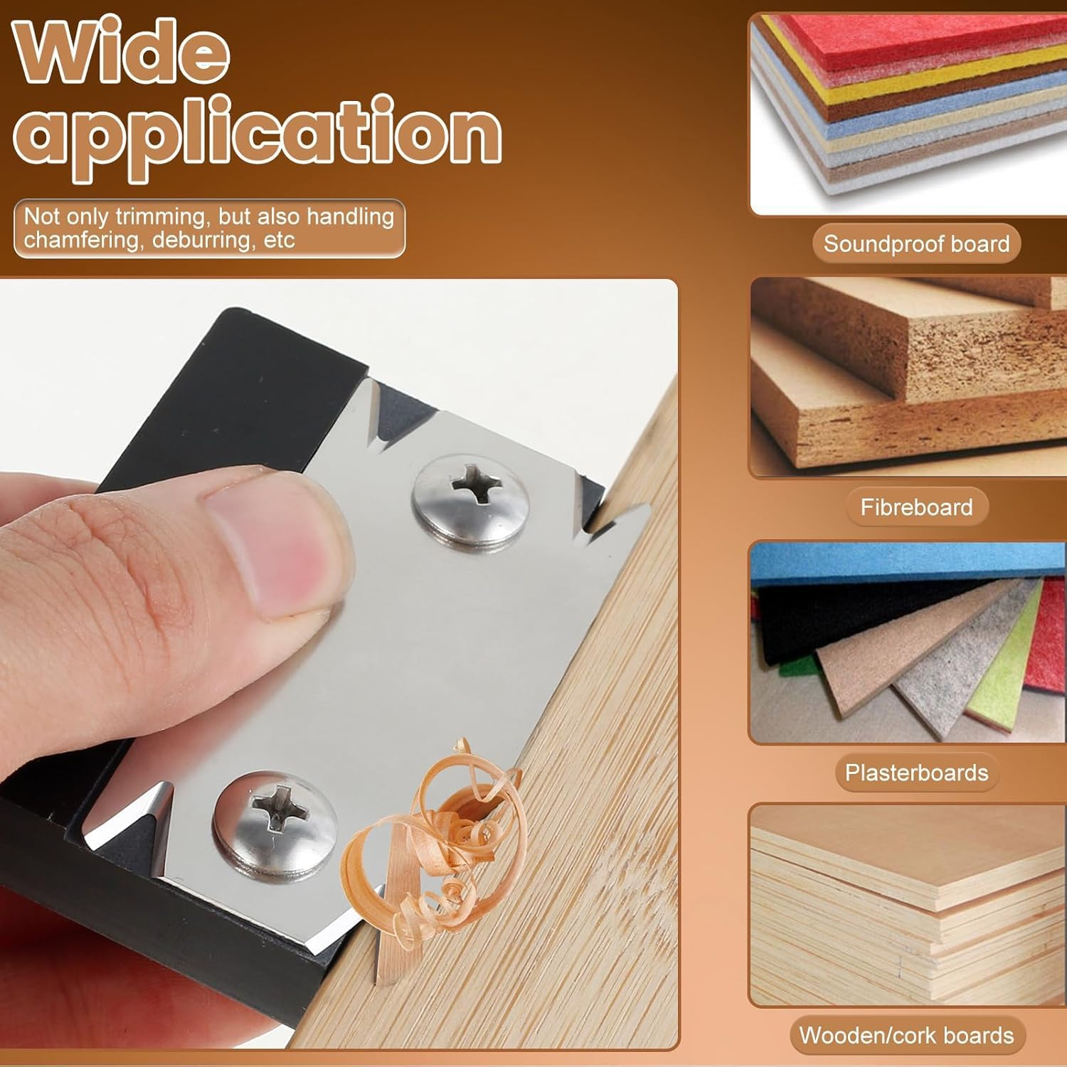 Edge Banding Trimmer,Upgraded Mini Edge Band Trimmer & Cutter,Edge Band Trimmer,Stainless Steel Blade Veneer Edge Trimmer for Woodworking, Durable Edgebanding Trimming Tool for Wood, Veneer, PVC, ABS image number 3