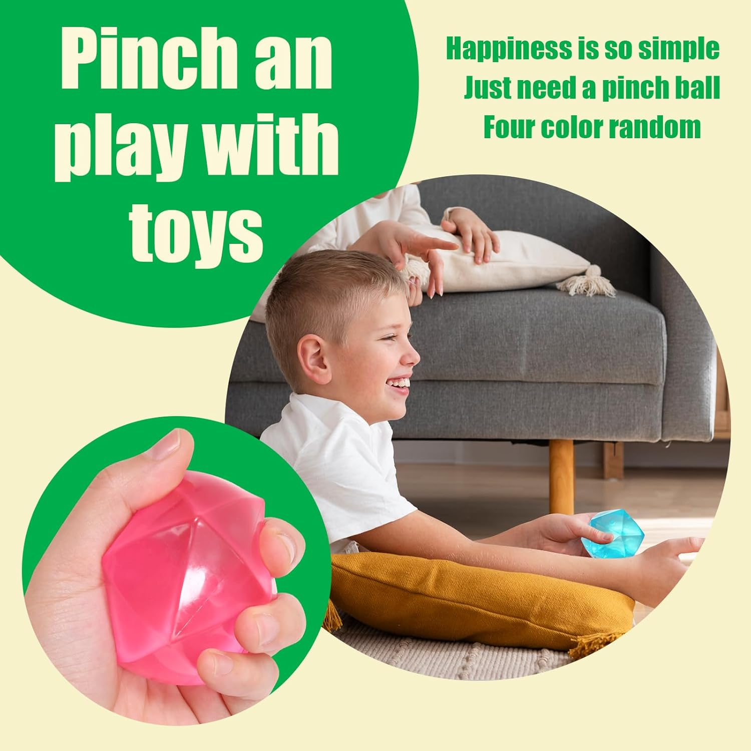 Stress Cube - Squishy Stress Balls-Sensory Fidget Toy for Your Best Mellow and Chill - Square Shape with Filling in Assorted Blue Pink Purple White - Age 3 to Adult - Pack of 1 (White) image number 6