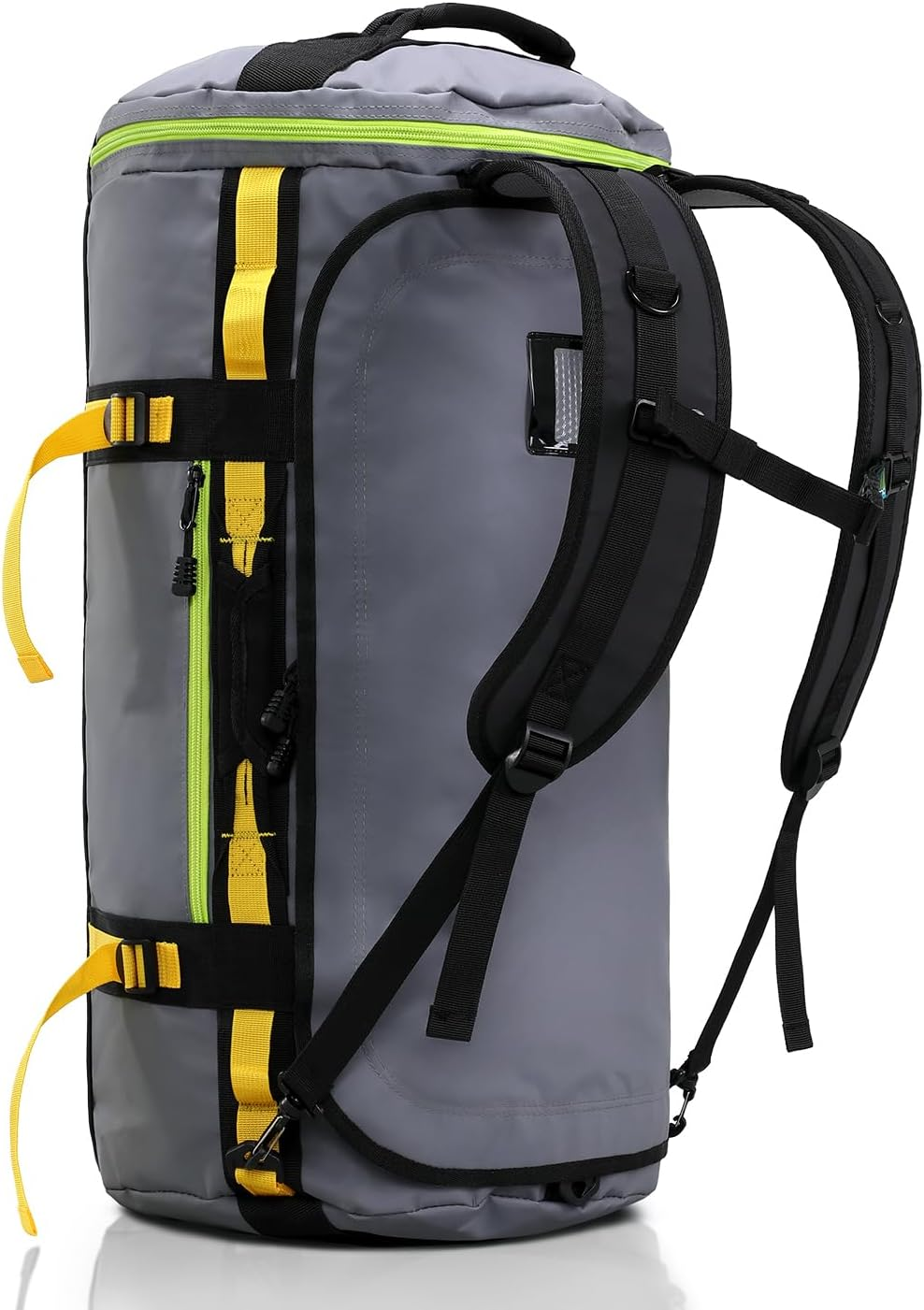 Haimont Large Duffle Bag Backpack for Men Women, 60L Convertible Travel Duffel Bags with Shoes Compartment, Carry on Durable Duffle for Sports Gym Hiking Camping, Army Green