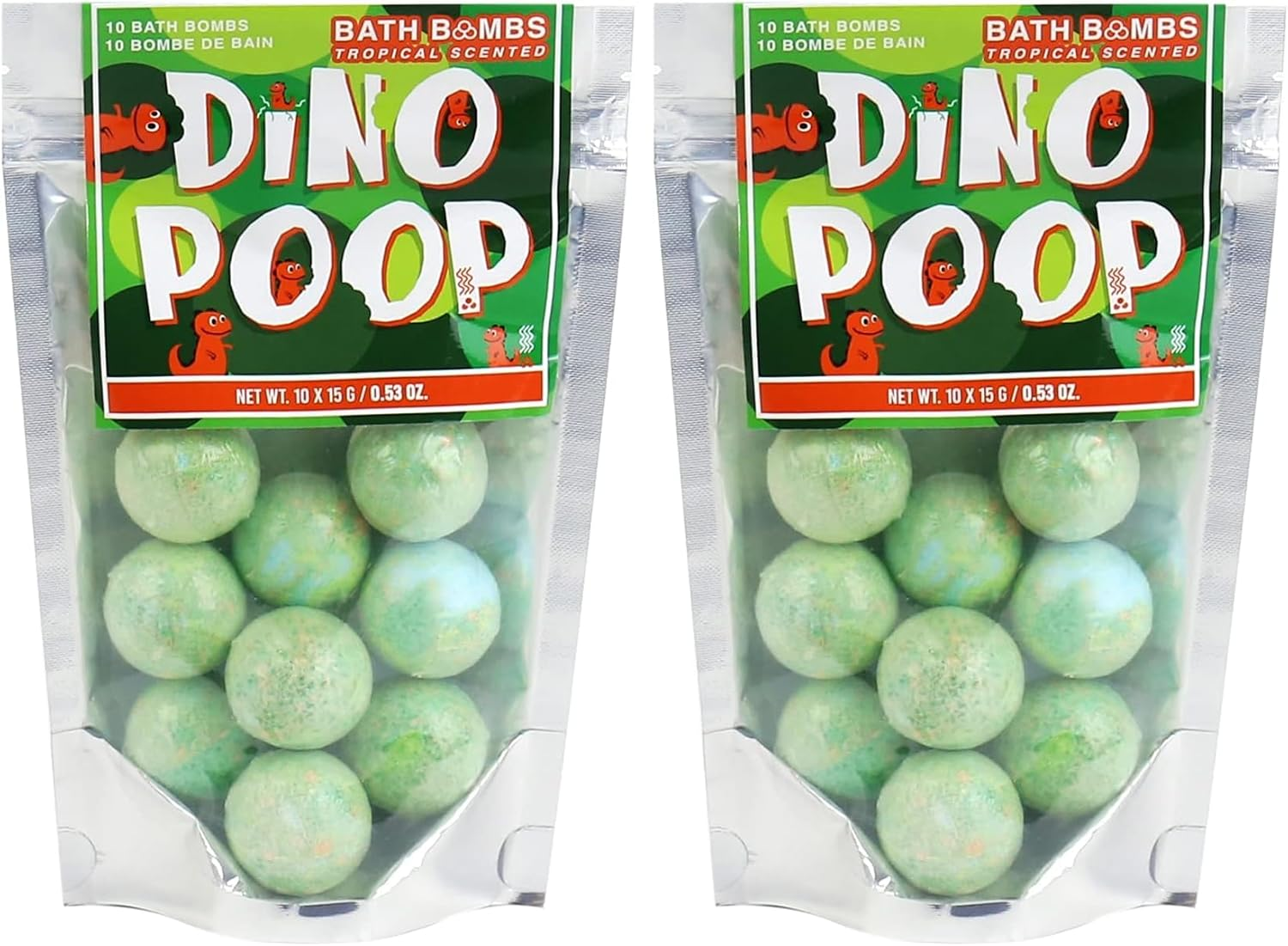 Gift Republic Dino Poop Bath Bombs, 20-Pack, 15G Each, Fun Fizzy Bath Bombs, Colourful and Bubbling Bath Soak, Humorous Kids&rsquo; Bath Time Treat, Novelty Bath Additive