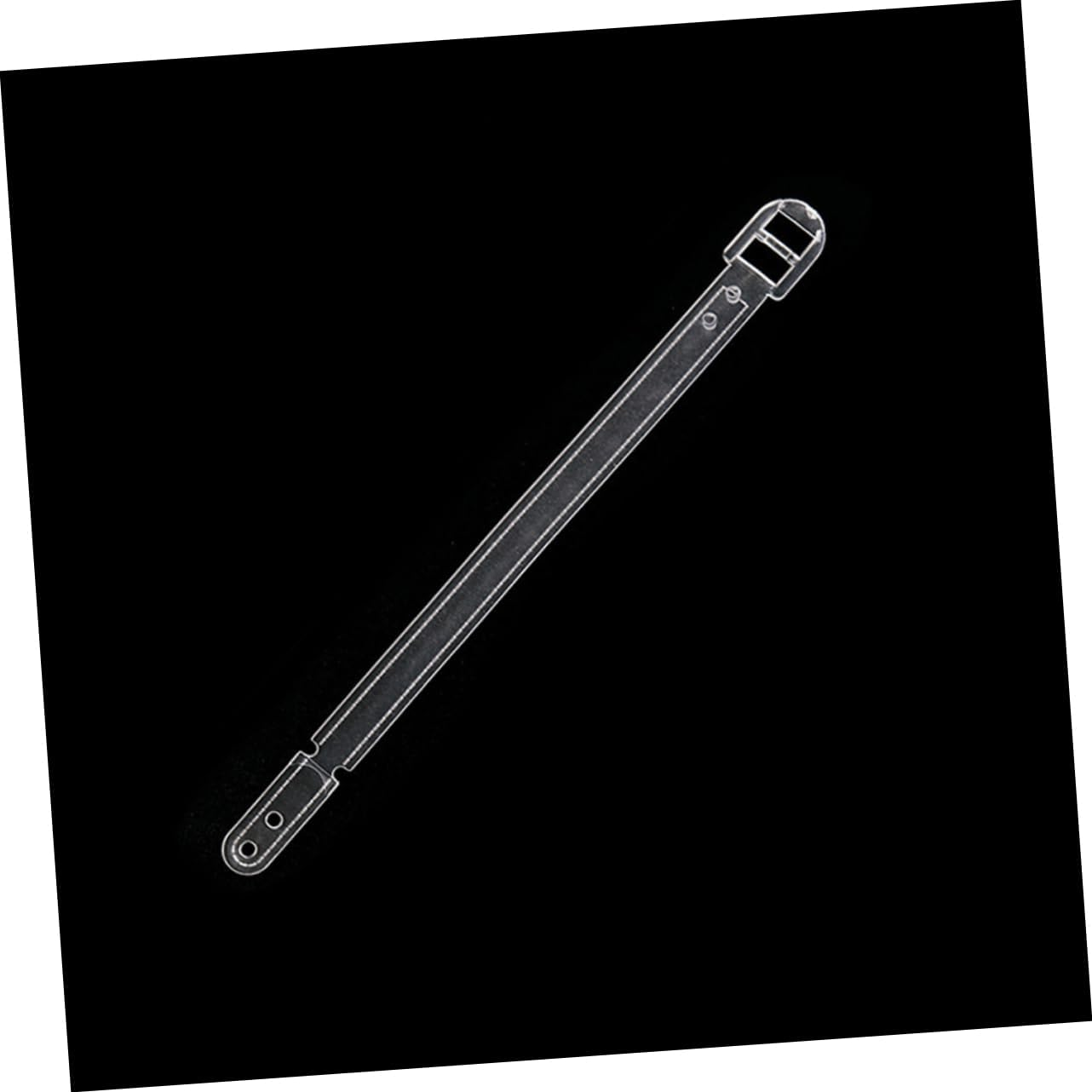 KOMBIUDA 100Pcs Clear Plastic Luggage Loop Straps for Identification Id Card Tags Transparent Name Tag Loops for Suitcases Travel Business Badge Holders image number 2