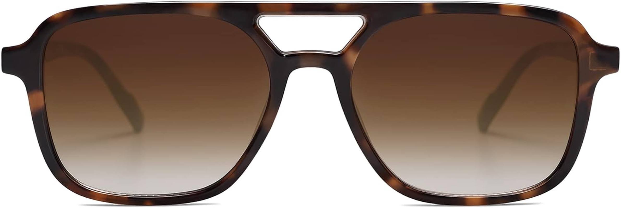 SOJOS Retro Aviator Sunglasses for Women Men, Trendy Rectangle Womens Mens Shades Sun Glasses SJ2202 - Black/Red image number 7