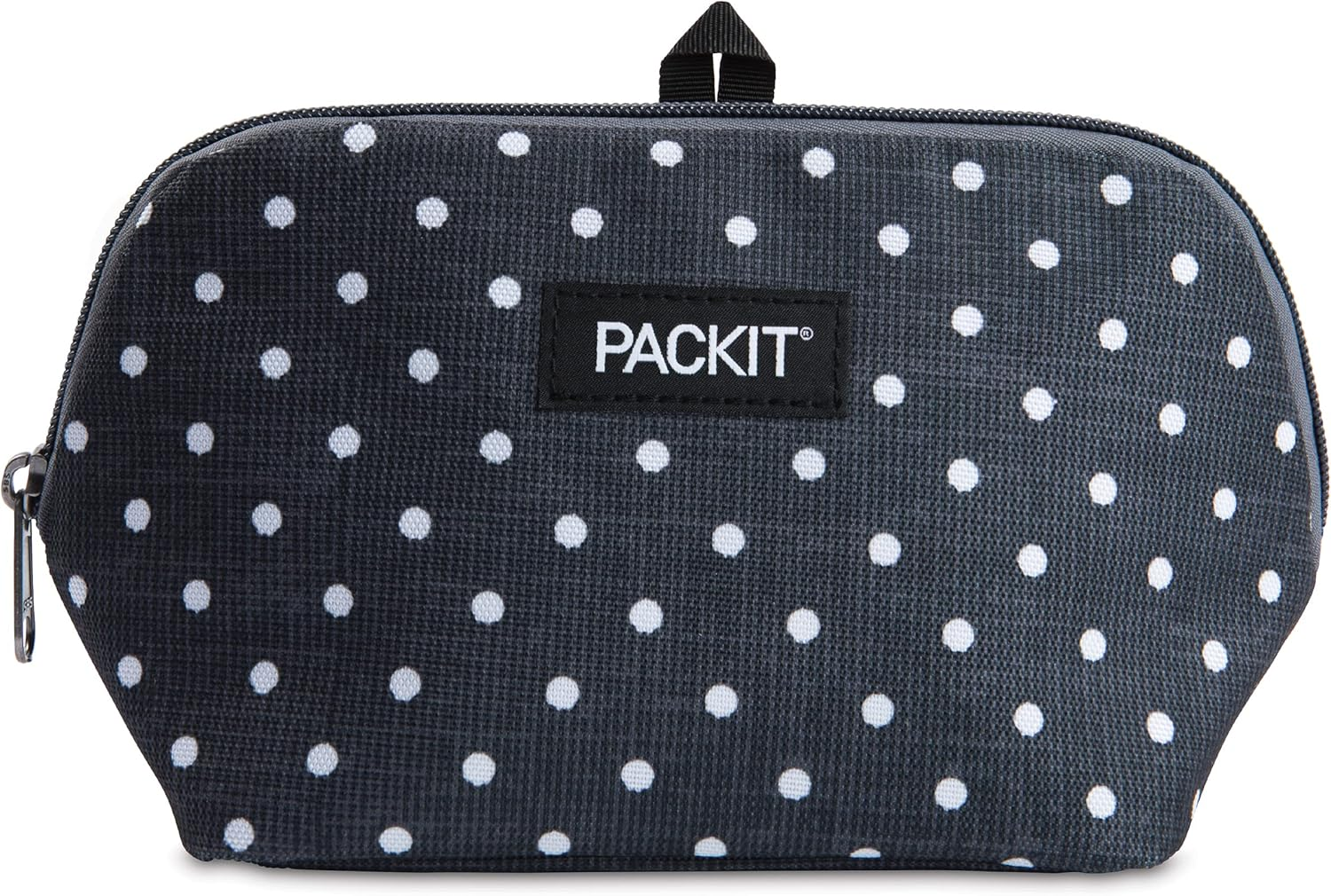Packit Freezable Snack Bag, Polka Dots, Built with Ecofreeze Technology, Foldable, Reusable, Zip Closure Locks in Cool Dry Air, and Fresh Snacks on the Go