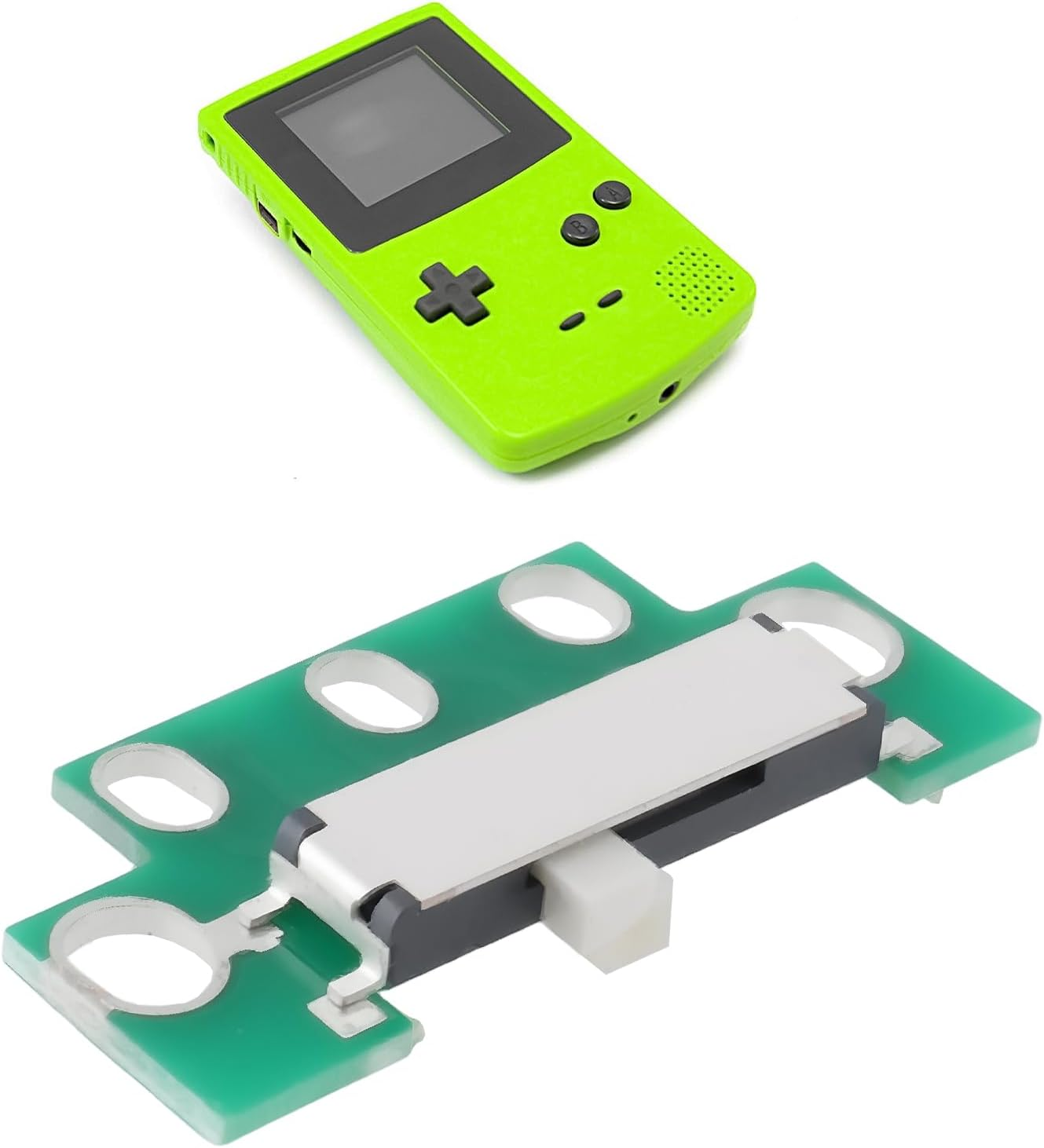 Emsea 2Pcs V2 Power Replacement Switch with PCB Compatible with Gameboy Color Compatible with Gameboy Pocket image number 1