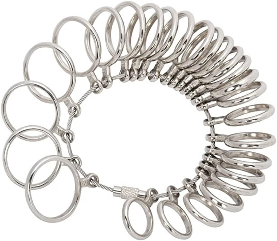 26Pcs A-Z Australian + UK Ring Sizer Stainless Steel Measuring Gauge Size Sizing image number 3