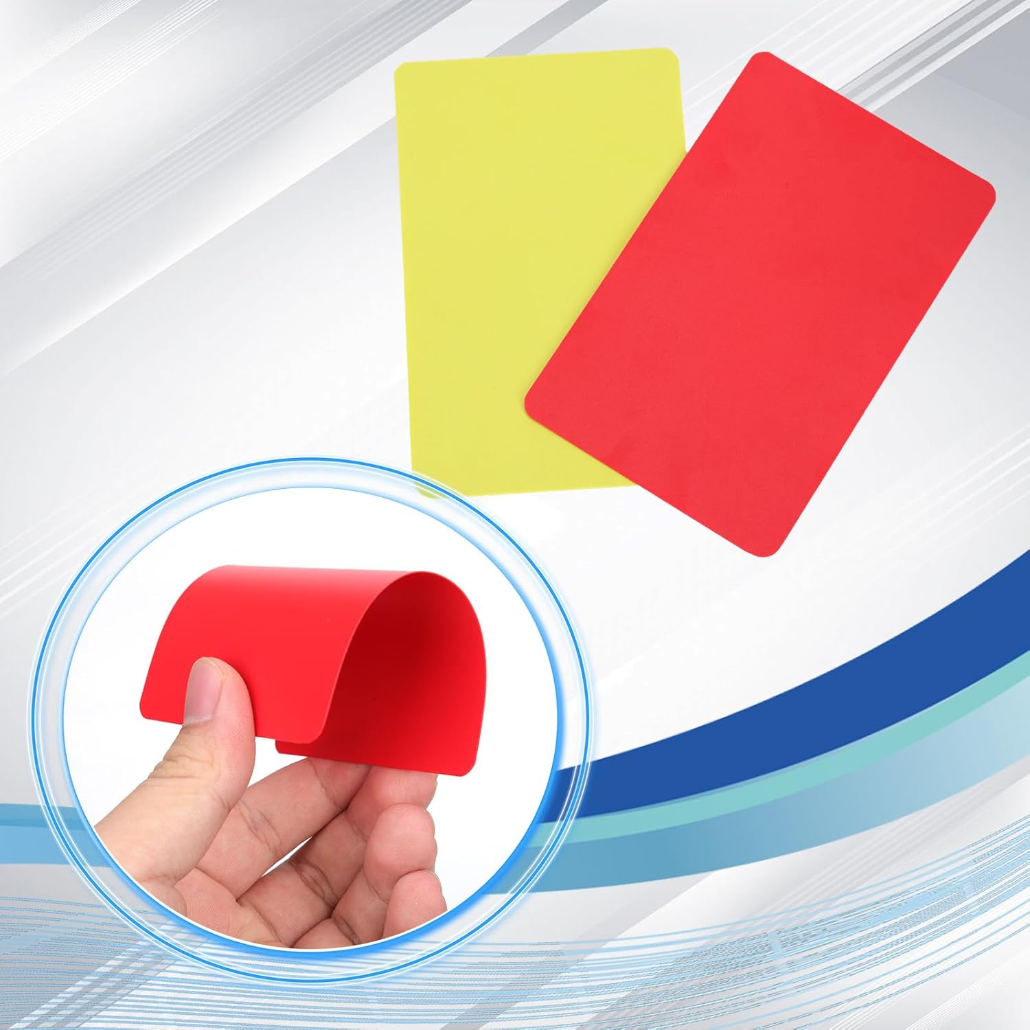 6 Referee Cards Set, 12Pcs Referee Penalty Cards with 6Pcs Card Holder Soccer Referee Red and Yellow Warning Card Referee Cards Referee Accessories for Volleyball Football Soccer Sports Game