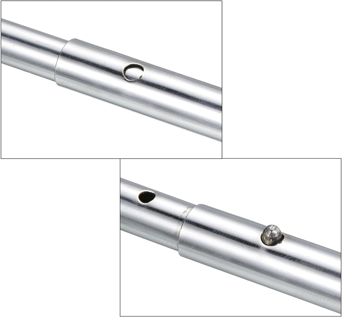 THJOPOKEEL 12 Pack Tent Pole Clips Steel V Shaped Single Pin Push Button Spring Clips Lock Tube Pole Clips for Camping Awning Kayak Paddle Snaps image number 4